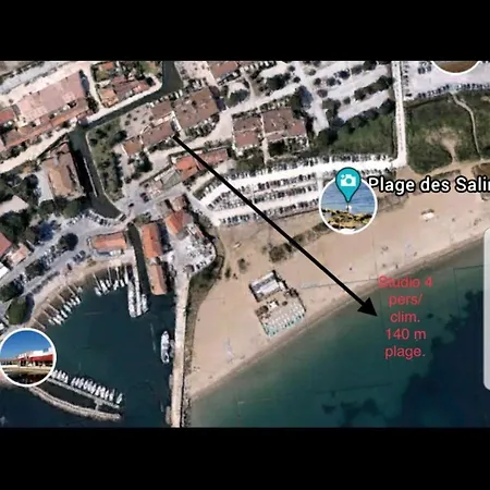 Apartmán Grand Aux Salins - Climatisation - Terrasse - 90m De La Hyères